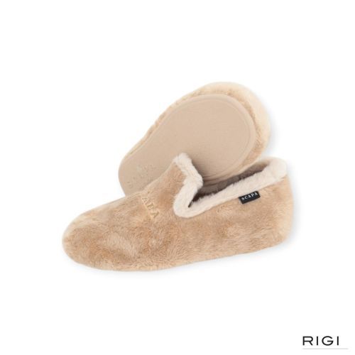 Scapa dames pantoffel in het beige.