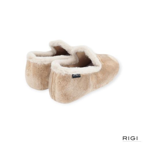Scapa dames pantoffel in het beige.