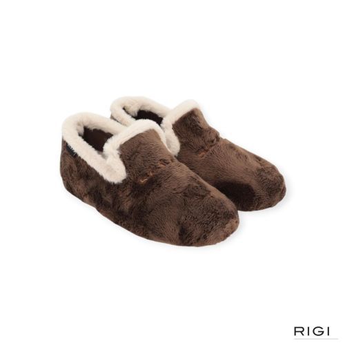 Scapa dames pantoffel in het bruin. 