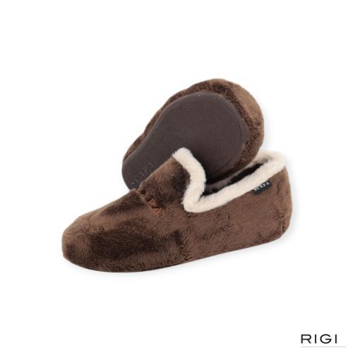 Scapa dames pantoffel in het bruin. 