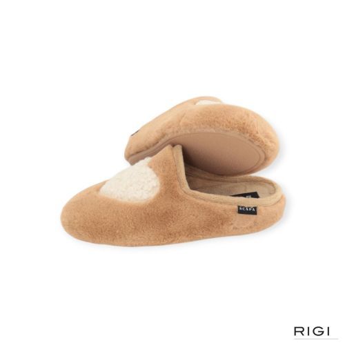 Scapa dames pantoffel in het camel.