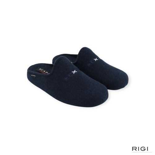 Scapa heren pantoffel in het blauw.