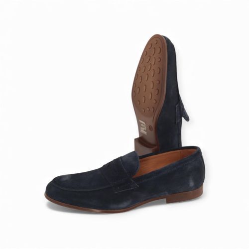 Scapa Fancy geklede heren mocassin in suede blauw. Scapa Fancy geklede heren mocassin in suede blauw.