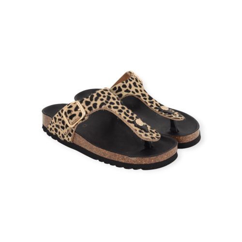Scholl Anais slipper in leopard pony voor dames Scholl Anais slipper in leopard pony voor dames