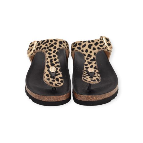 Scholl Anais slipper in leopard pony voor dames Scholl Anais slipper in leopard pony voor dames