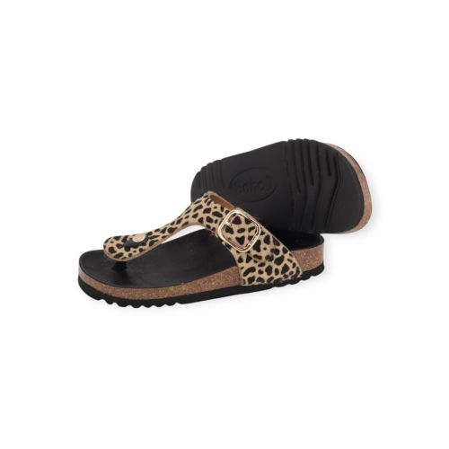 Scholl Anais slipper in leopard pony voor dames Scholl Anais slipper in leopard pony voor dames