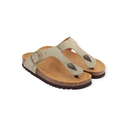 Scholl Anais slipper in lichtgroen suède voor dames.