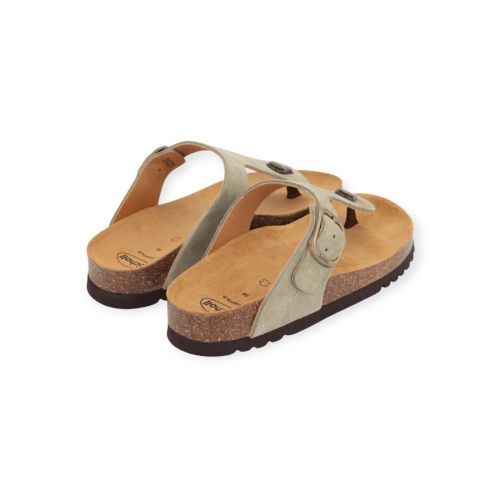 Scholl Anais slipper in lichtgroen suède voor dames.