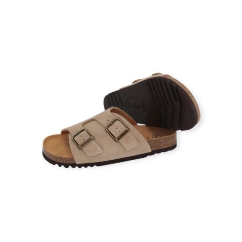 Scholl Dorian slipper in beige suède voor heren. 