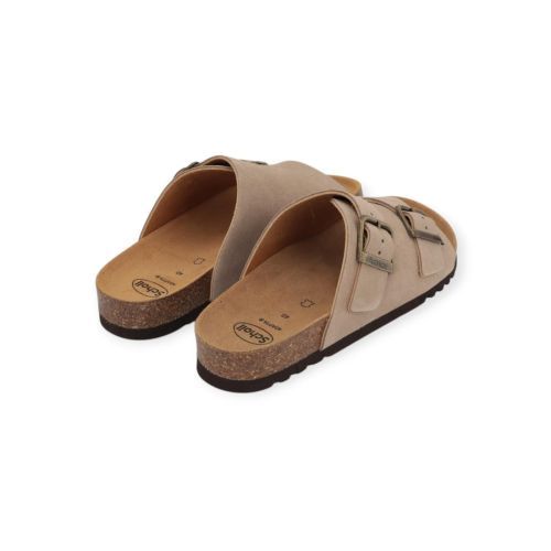 Scholl Dorian slipper in beige suède voor heren. 