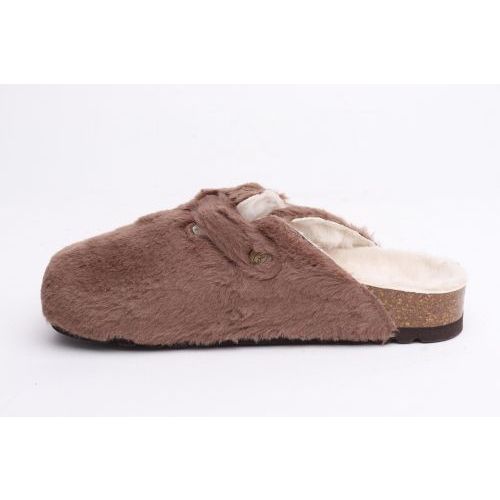 Scholl Pantoffel Bruin dames (F31925 Fae New F SynFurg Pantoffel - F31925 Fae New F SynFurg Panto) - Rigi