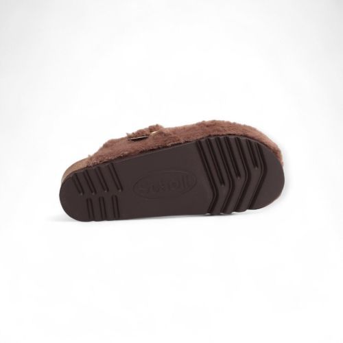 Scholl Slipper - Muiltje  Bruin dames (Fae New F SynFurg F31925 Pantoffel - Fae New F SynFurg F31925 Panto) - Rigi