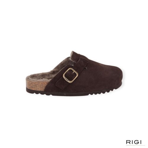 Scholl Slipper - Muil Donker Bruin