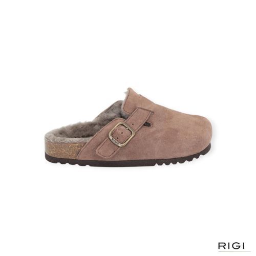 Scholl Slipper - Muil Licht Bruin
