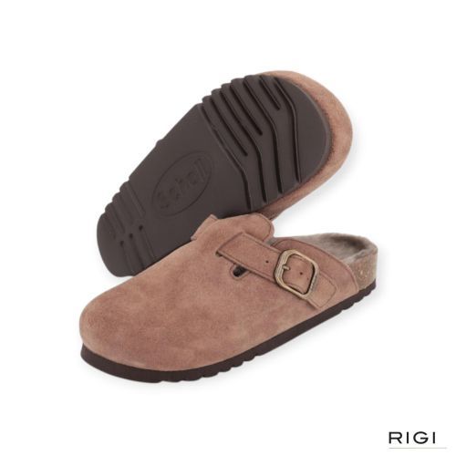 Scholl Fae New F 31810 pantoffel in lichtbruin suède met taupe wol voor dames. Scholl Fae New F 31810 pantoffel in lichtbruin suède met taupe wol voor dames.