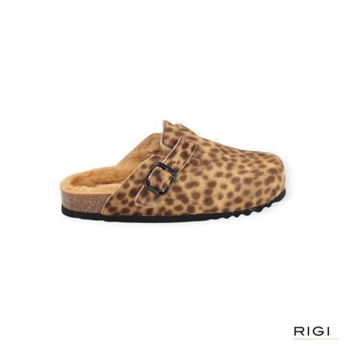 Scholl Slipper - Muil Leopard