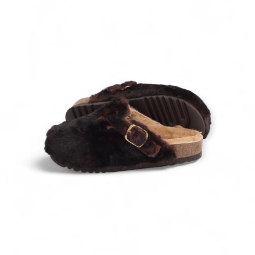 Scholl Slipper - Muiltje  Bruin dames (Fae New F31816 - Fae New F31816) - Rigi
