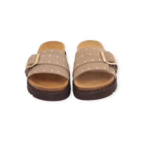 Scholl Joyce slipper in beige suède voor dames Scholl Joyce slipper in beige suède voor dames