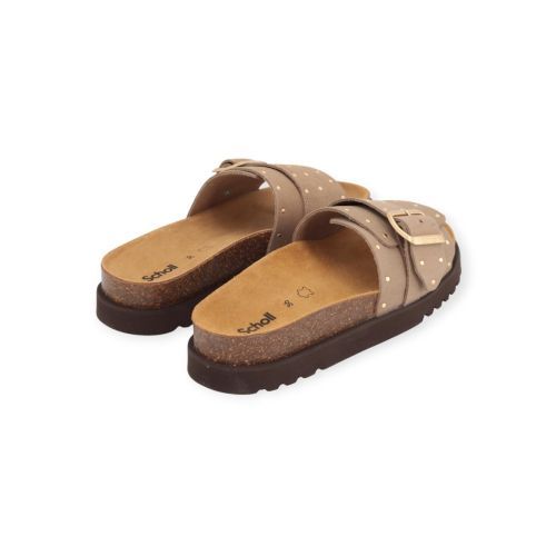 Scholl Joyce slipper in beige suède voor dames Scholl Joyce slipper in beige suède voor dames