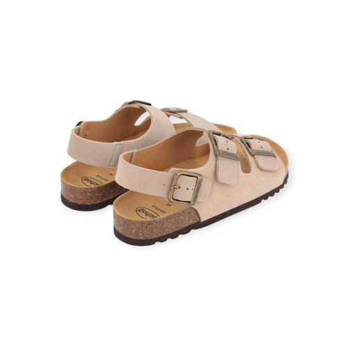 Scholl Julien Backstrap slipper in beige suède voor heren.