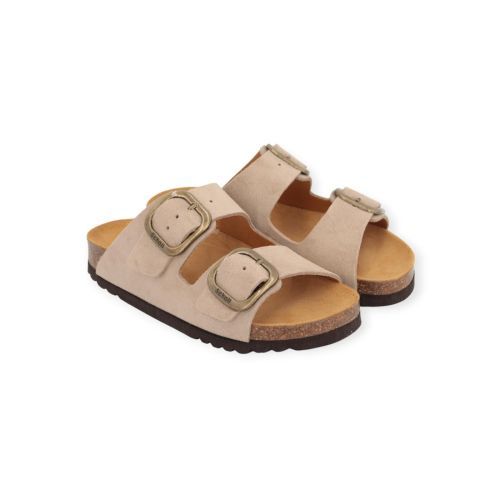 Scholl Noelle slipper in beige suède voor dames. Scholl Noelle slipper in beige suède voor dames.