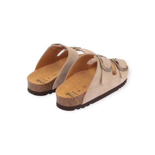 Scholl Noelle slipper in beige suède voor dames. Scholl Noelle slipper in beige suède voor dames.