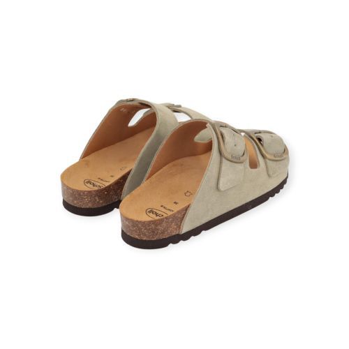 Scholl Noelle slipper in lichtgroen suède voor dames Scholl Noelle slipper in lichtgroen suède voor dames