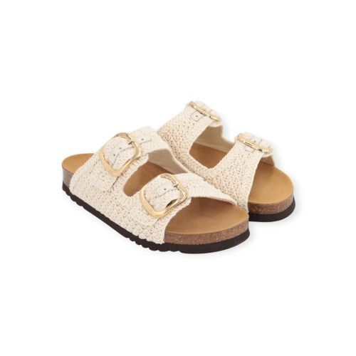 Scholl Noelle slipper in offwit raffia voor dames. Scholl Noelle slipper in offwit raffia voor dames.