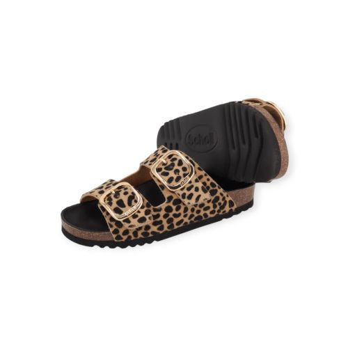 Scholl Noelle slipper in leopard pony voor dames. Scholl Noelle slipper in leopard pony voor dames.