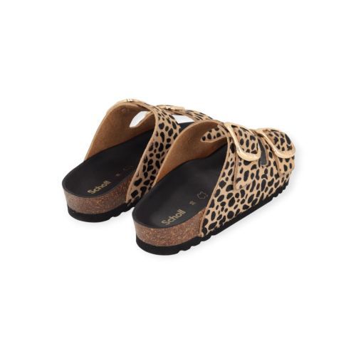 Scholl Noelle slipper in leopard pony voor dames. Scholl Noelle slipper in leopard pony voor dames.
