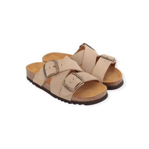 Scholl Selene slipper in beige suède voor dames