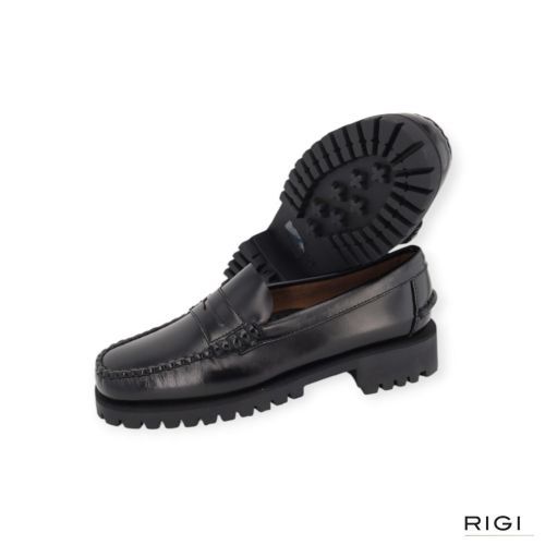 Sebago Citysides Dan Lug Woman in zwart leer voor dames. Sebago Citysides Dan Lug Woman in zwart leer voor dames.