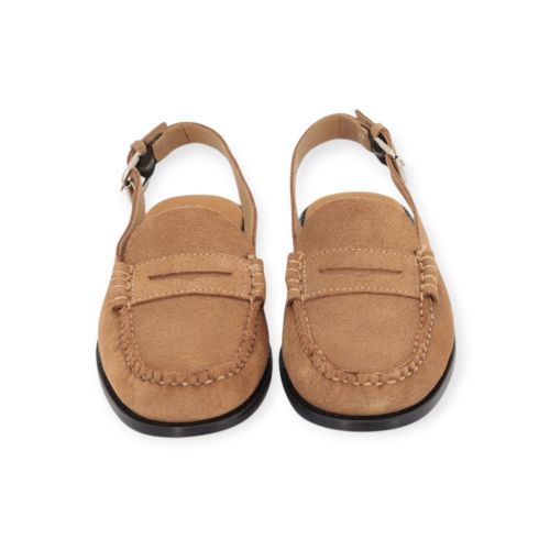 Sebago Citysides Dan Sandal Flesh Out mocassin in zand suède voor dames. Sebago Citysides Dan Sandal Flesh Out mocassin in zand suède voor dames.