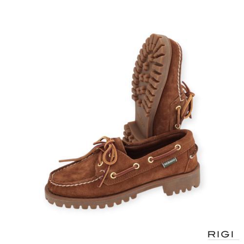 Sebago Campsides Ranger Artisan OX voor dames in cognac suède. Sebago Campsides Ranger Artisan OX voor dames in cognac suède.