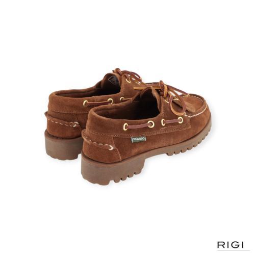 Sebago Campsides Ranger Artisan OX voor dames in cognac suède. Sebago Campsides Ranger Artisan OX voor dames in cognac suède.