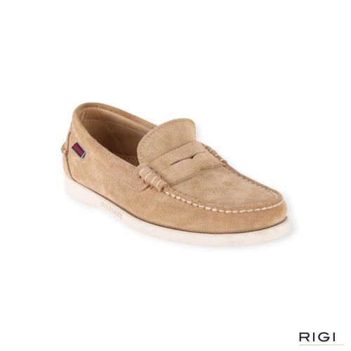 Sebago Dockside heren bootschoen mocassin beige.