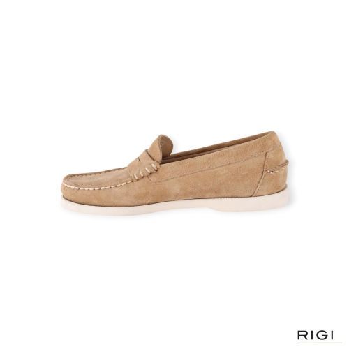 Sebago Dockside heren bootschoen mocassin beige.