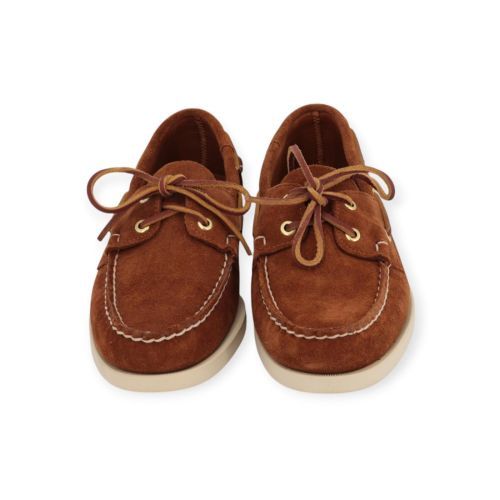 Sebago Docksides Portland Artisan Opera heren bootschoen in licht bruin suede.