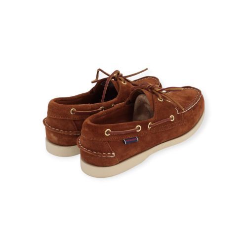 Sebago Docksides Portland Artisan Opera heren bootschoen in licht bruin suede.