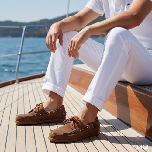 Sebago Docksides Portland Artisan Opera heren bootschoen in bruin suede.