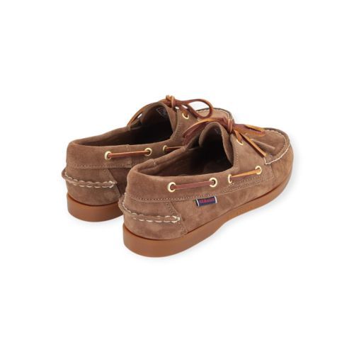 Sebago Docksides Portland Artisan Opera heren bootschoen in bruin suede.