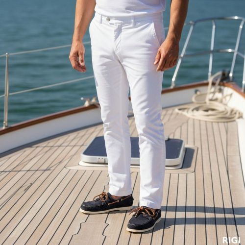 Sebago Docksides Portland Artisan Opera heren bootschoen in blauw suede.