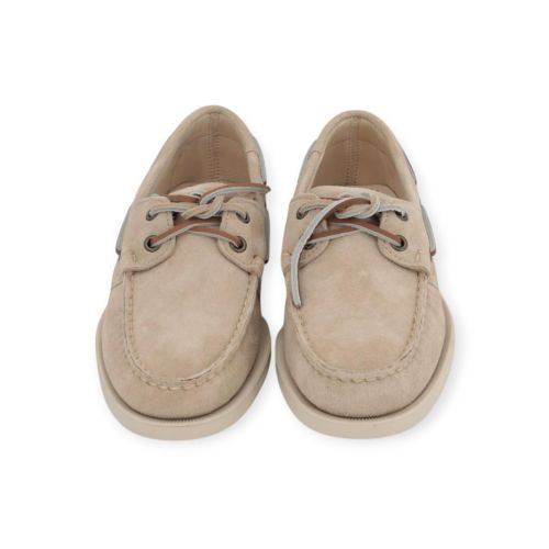 Sebago Docksides Portland Flesh Out heren bootschoen in zand - beige suede.