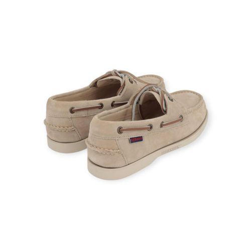 Sebago Docksides Portland Flesh Out heren bootschoen in zand - beige suede.