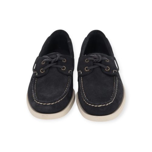 Sebago Docksides Portland Flesh Out heren bootschoen in blauw suede.