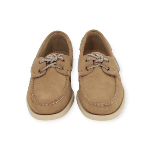 Sebago Docksides Portland Flesh Out heren bootschoen in beige suede.