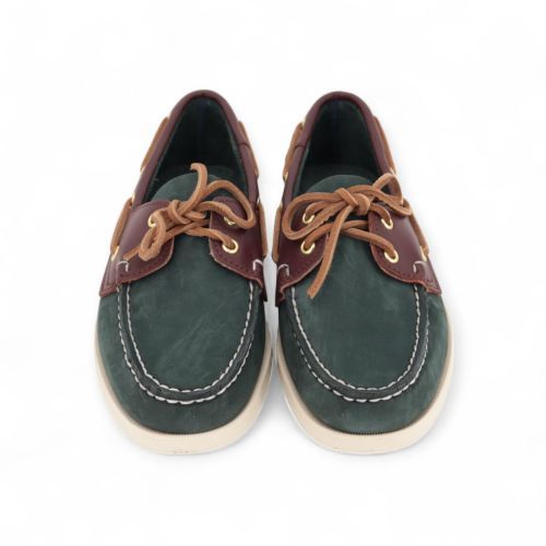 Sebago - Docksides Bootschoen Groen heren (Portland Spinnaker Nubuck 7000H30926 - Portland Spinnaker Nubuck 7000) - Rigi