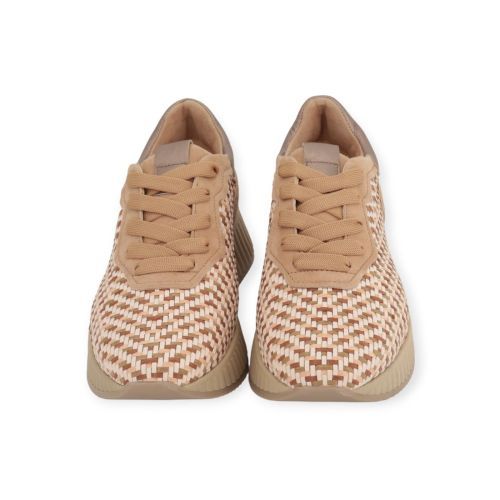 Softwaves Aurora dames sneaker in het beige geweven leer. Softwaves Aurora dames sneaker in het beige geweven leer.