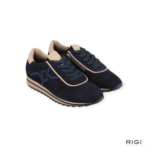 Softwaves Drive Dory sneaker in blauw suède voor dames. 