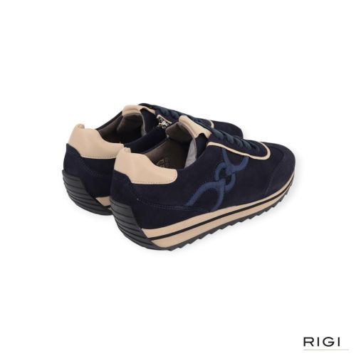 Softwaves Drive Dory sneaker in blauw suède voor dames. 